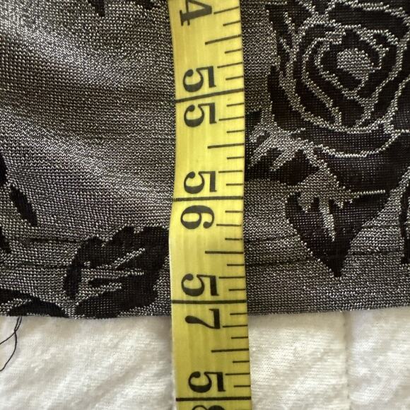 Vintage TOP THIS Womens Dress Large Gray Black Floral Maxi Bodycon Retro Grunge - Picture 10 of 10